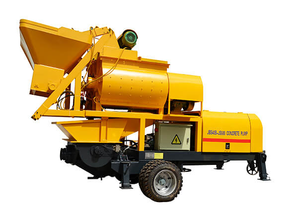 Concrete Pump With Twin-Shaft Mixer